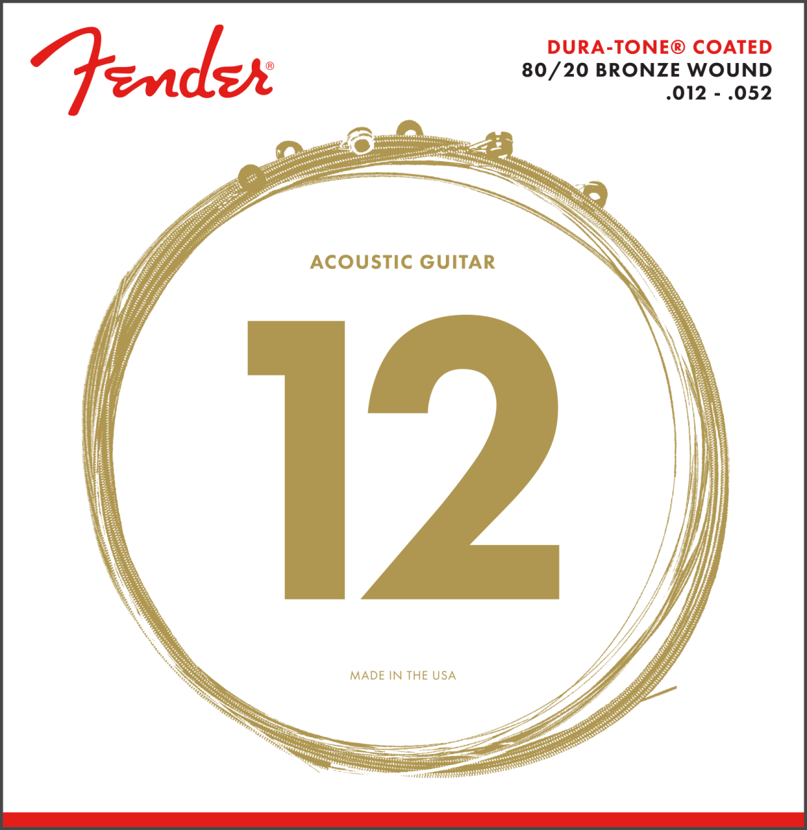 FENDER 880L 80/20 COATED 12-52 BRONZE