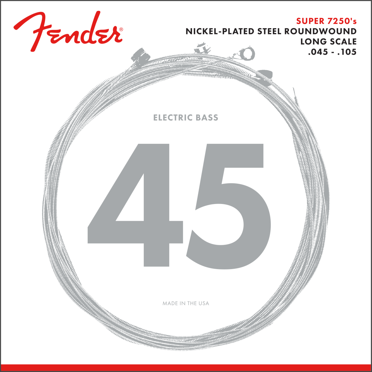 FENDER 7250M SUBSONIC 45/105 Jeu de 4 cordes Pour basse électrique Medium