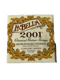 Cordes Guitare Classique Medium Hard La Bella 2001 Nylon Argent | Jeu Complet Flamenco