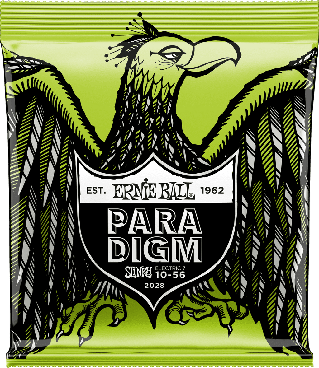 Cordes Guitare Électrique 7 Cordes Ernie Ball 2028 Regular Slinky 10-56 | Jeu Complet Nickel Plaqué