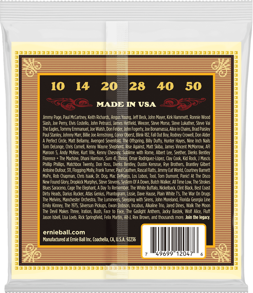 Ernie Ball 2047 Silk & Steel Extra Soft | Jeu de Cordes Guitare Acoustique 10-50