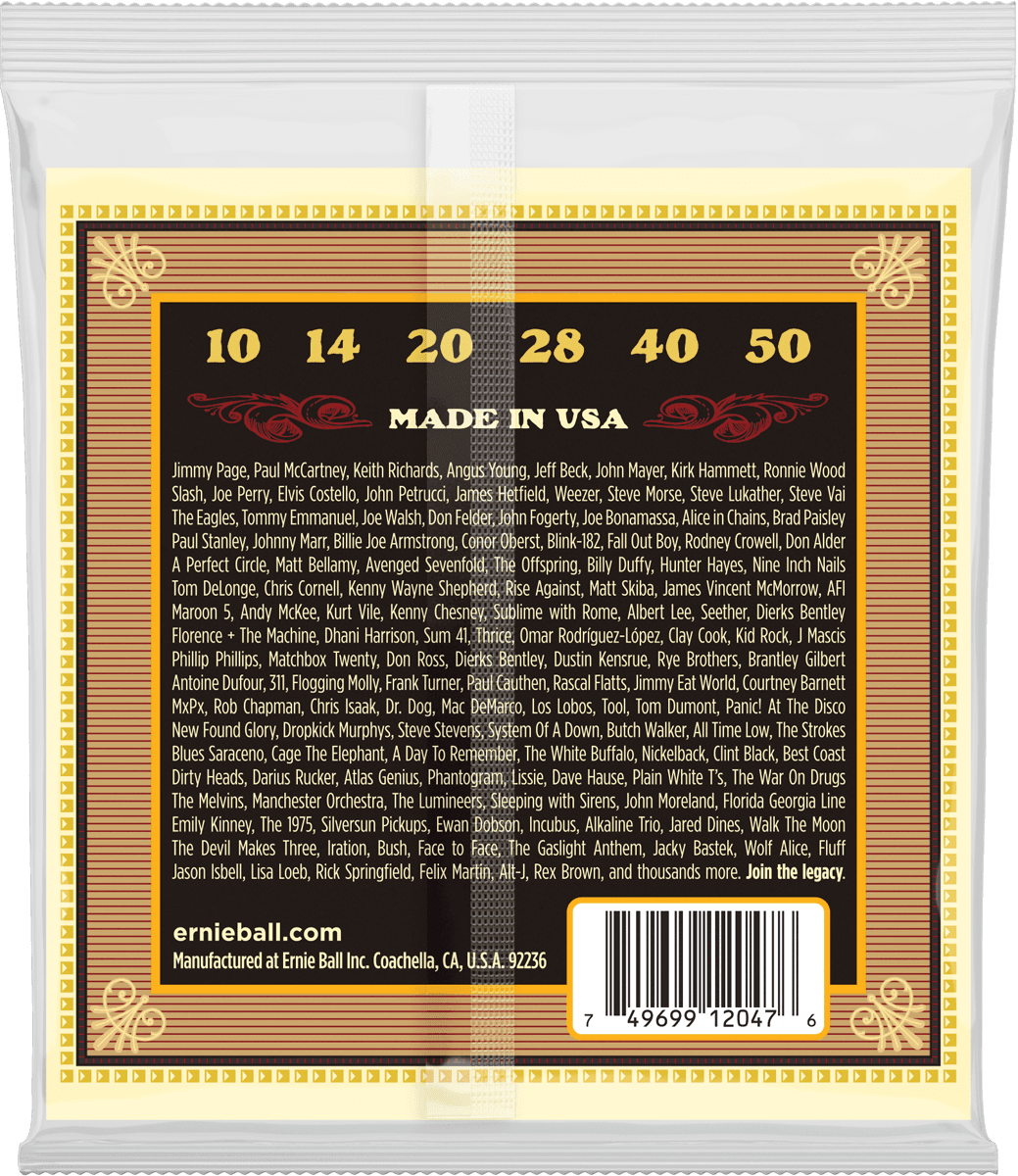 Ernie Ball 2047 Silk & Steel Extra Soft | Jeu de Cordes Guitare Acoustique 10-50