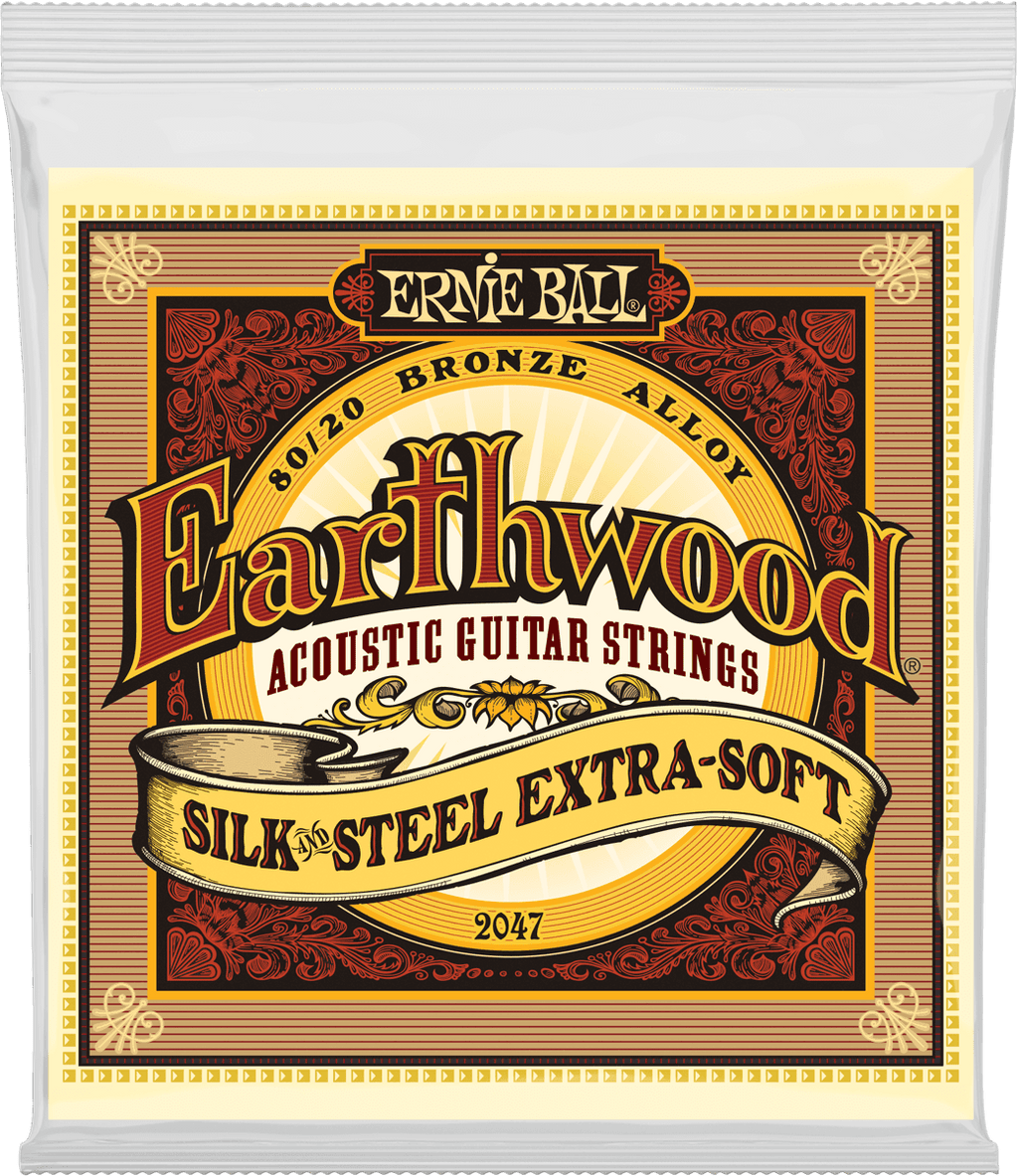 Ernie Ball 2047 Silk & Steel Extra Soft | Jeu de Cordes Guitare Acoustique 10-50
