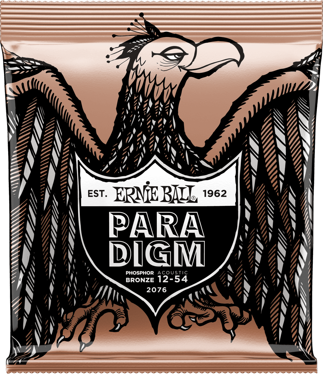 Ernie Ball 2076 Paradigm Medium Light | Cordes Guitare Acoustique Phosphore Bronze 12-54