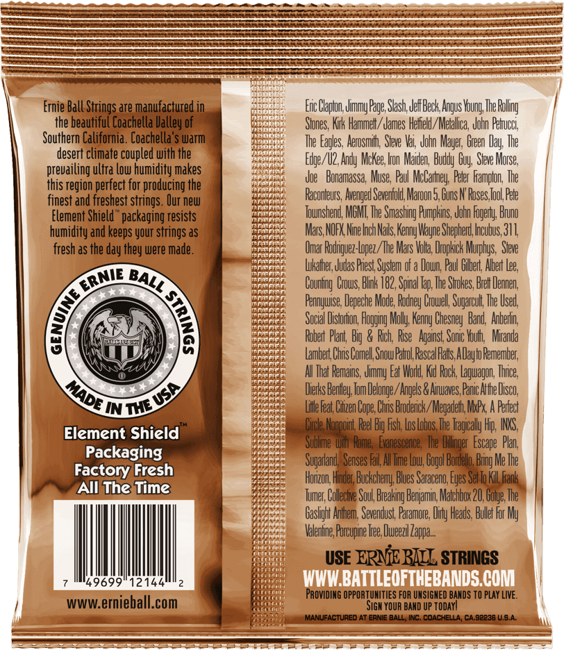Cordes Guitare Acoustique Medium Ernie Ball 2144 Earthwood 13-56 | Jeu Bronze 80/20