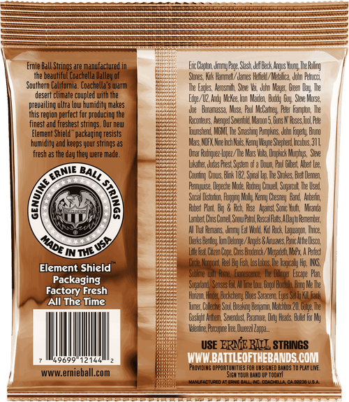 Cordes Guitare Acoustique Medium Ernie Ball 2144 Earthwood 13-56 | Jeu Bronze 80/20
