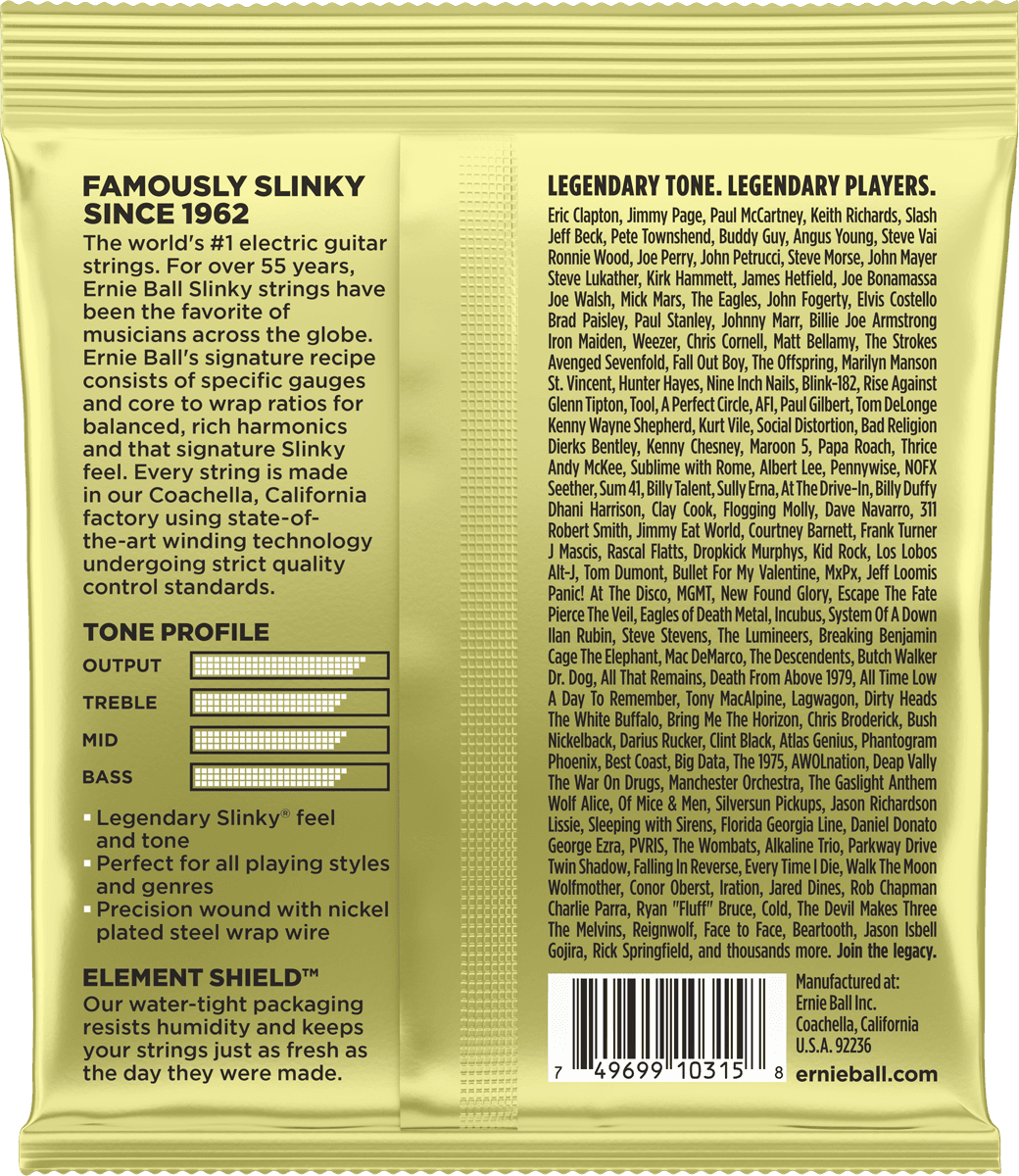 Ernie Ball 2214 Mammoth Slinky | Jeu de Cordes Guitare Électrique 12-62