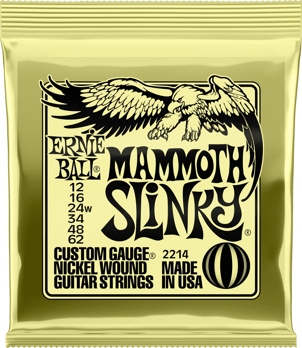 Ernie Ball 2214 Mammoth Slinky | Jeu de Cordes Guitare Électrique 12-62