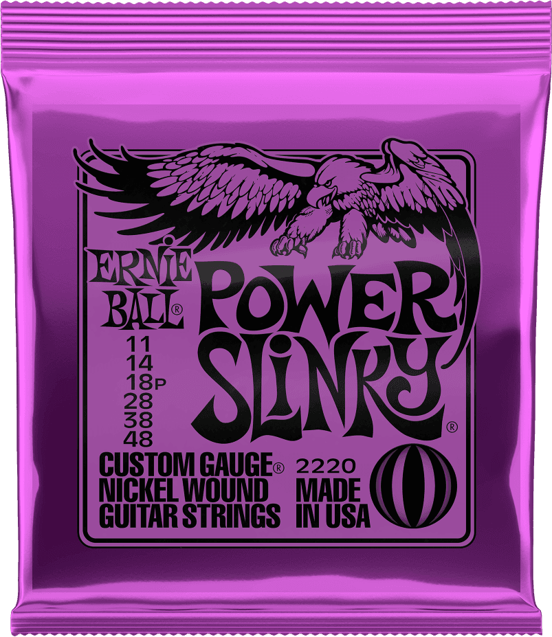 Ernie Ball 2220 Power Slinky 11-48 - Cordes Guitare Électrique Nickel | Tirant Medium