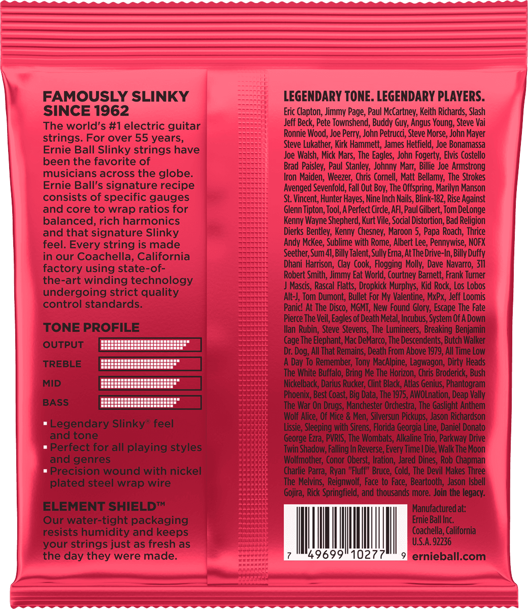 Cordes Guitare Électrique Burly Slinky Ernie Ball 2226 11-52 | Jeu Complet Extra Loud