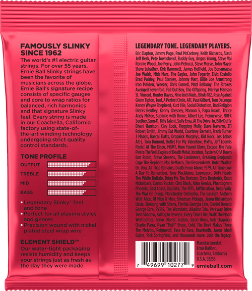 Cordes Guitare Électrique Burly Slinky Ernie Ball 2226 11-52 | Jeu Complet Extra Loud