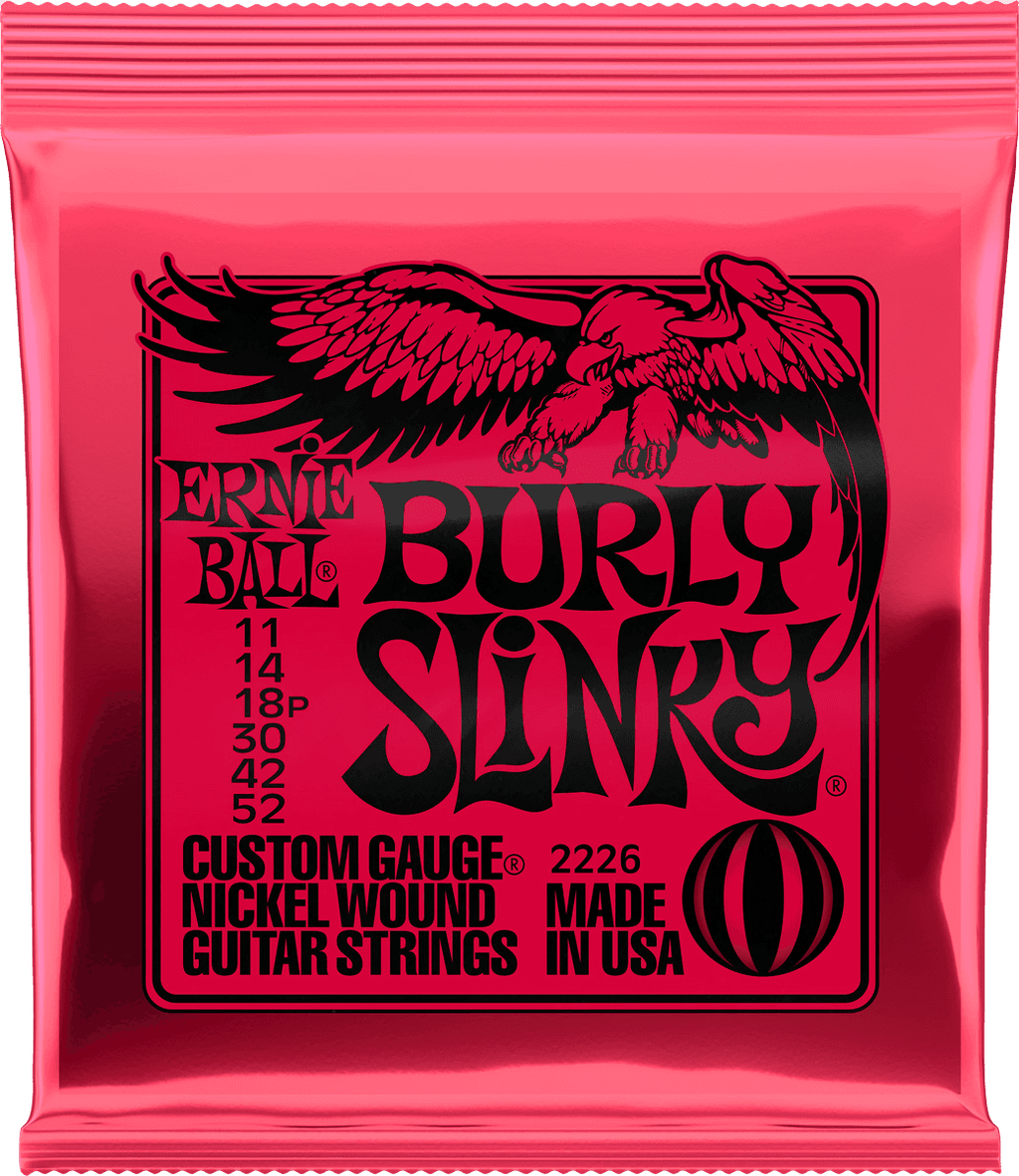 Cordes Guitare Électrique Burly Slinky Ernie Ball 2226 11-52 | Jeu Complet Extra Loud