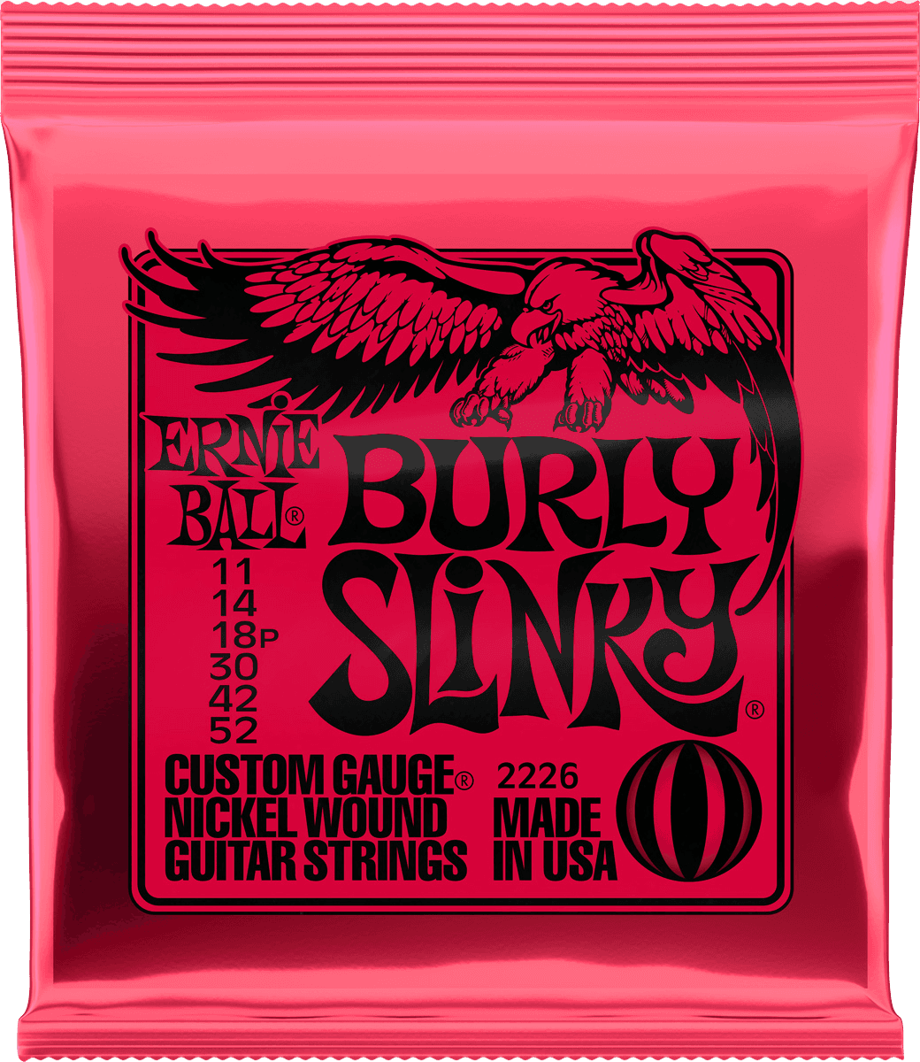 Cordes Guitare Électrique Burly Slinky Ernie Ball 2226 11-52 | Jeu Complet Extra Loud