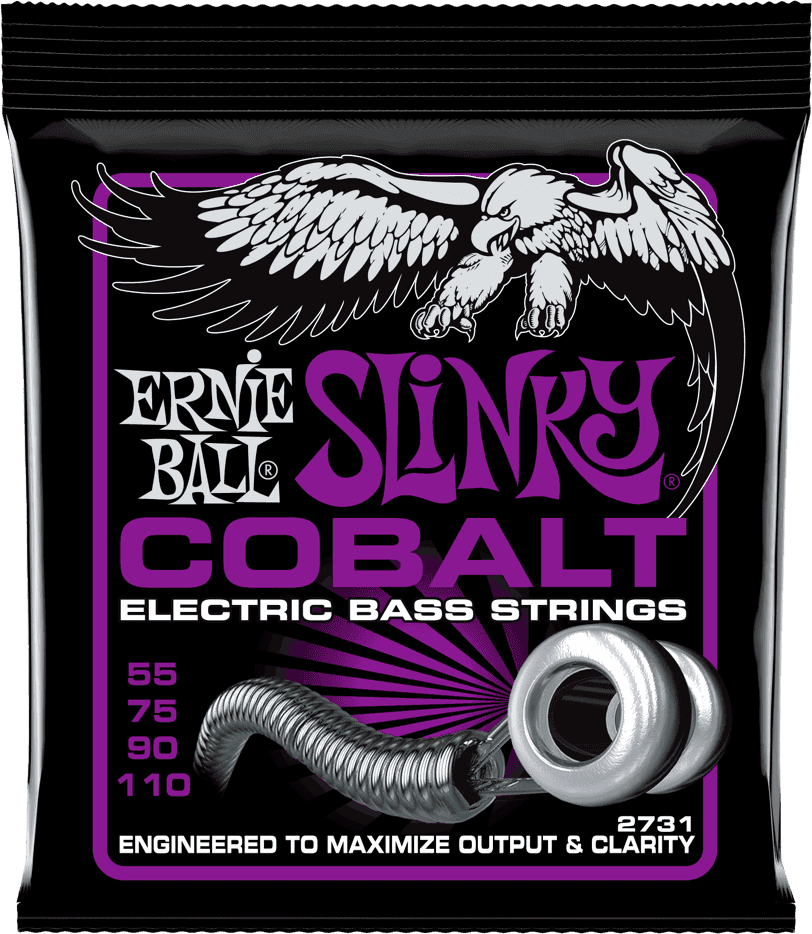 Ernie Ball 2731 Cobalt Power Slinky | Jeu de Cordes Basse 55-110