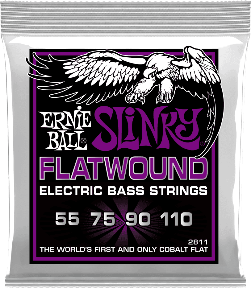 Ernie Ball 2811 Slinky Flatwound Power | Jeu de Cordes Basse 55-110