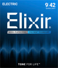 Cordes Guitare Électrique Super Light Elixir 12000 Nanoweb 09-42 | Jeu Complet Gain Brillance