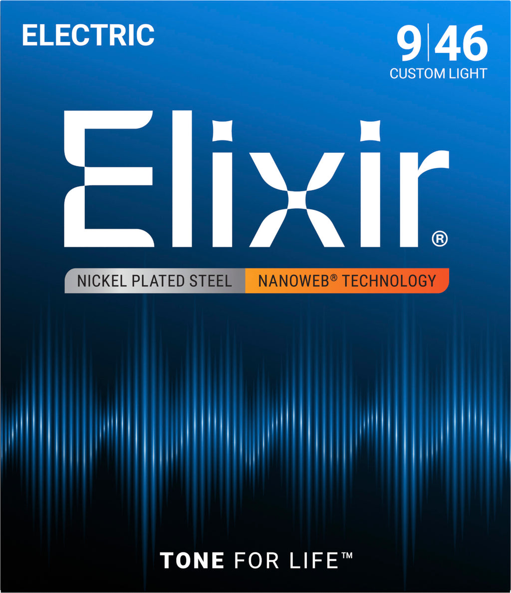 Elixir 12027 Nanoweb 09-46 – Cordes guitare électrique super light top / regular