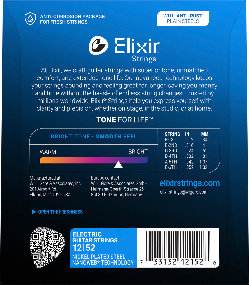 Elixir Nanoweb 12/52 – Cordes Électrique Heavy (12152)