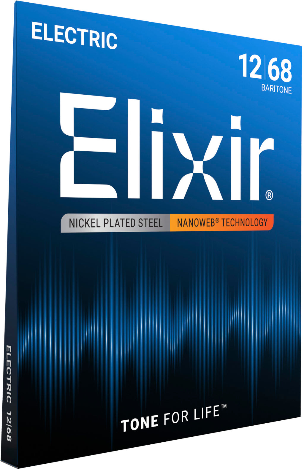 Cordes Guitare Baryton Elixir 12302 Nanoweb 12-68 | Jeu Complet Traité Longue Durée