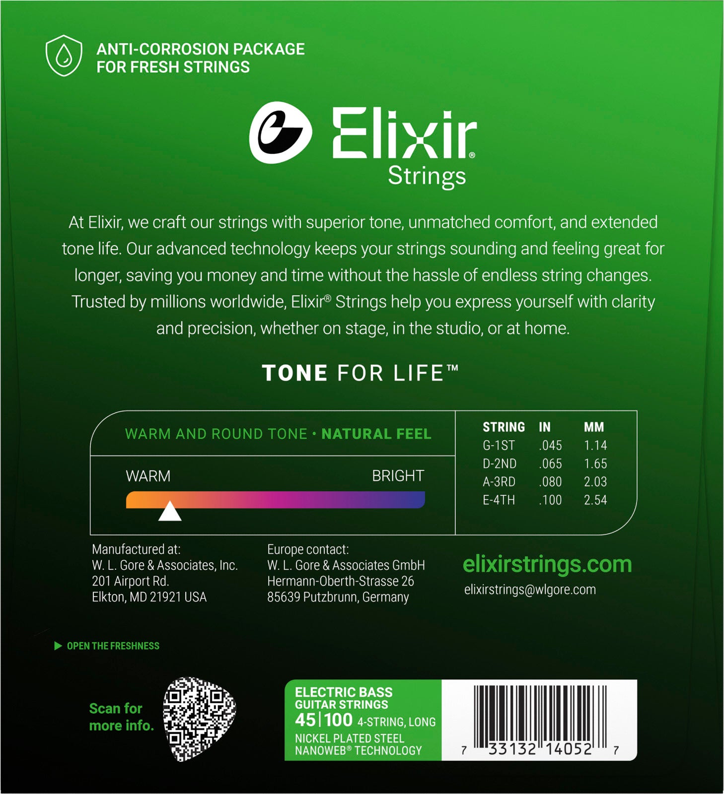 Elixir Nanoweb 45/100 – Cordes Basse Électrique (14052)