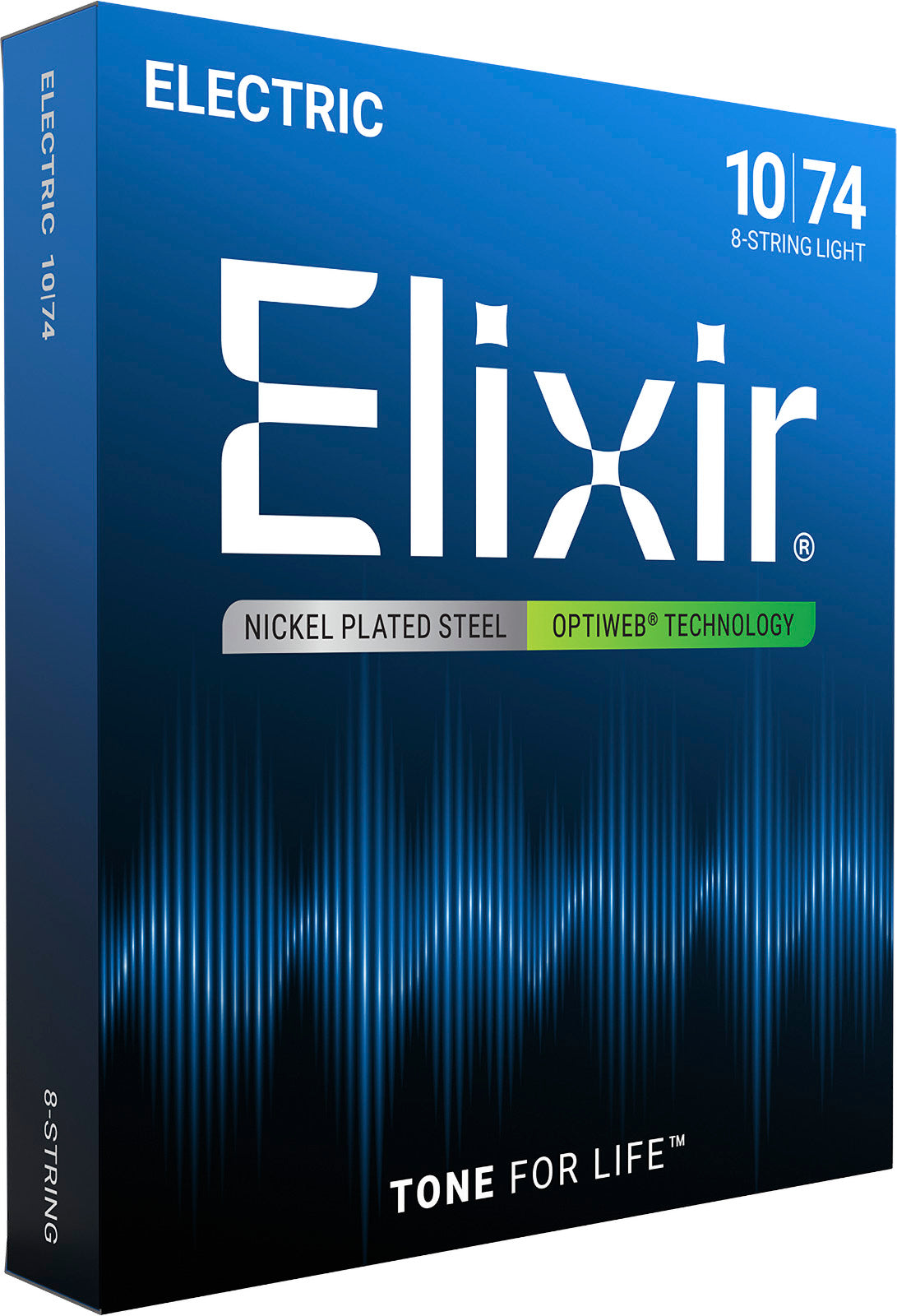 Cordes Guitare Électrique 8 Cordes Light Elixir 19062 Nanoweb 10-74 | Jeu Complet Traité