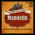 Cordes Mandoline 8 Cordes GHS A255 Americana Light 10-15-24-38 | Jeu Complet Cryogénisé