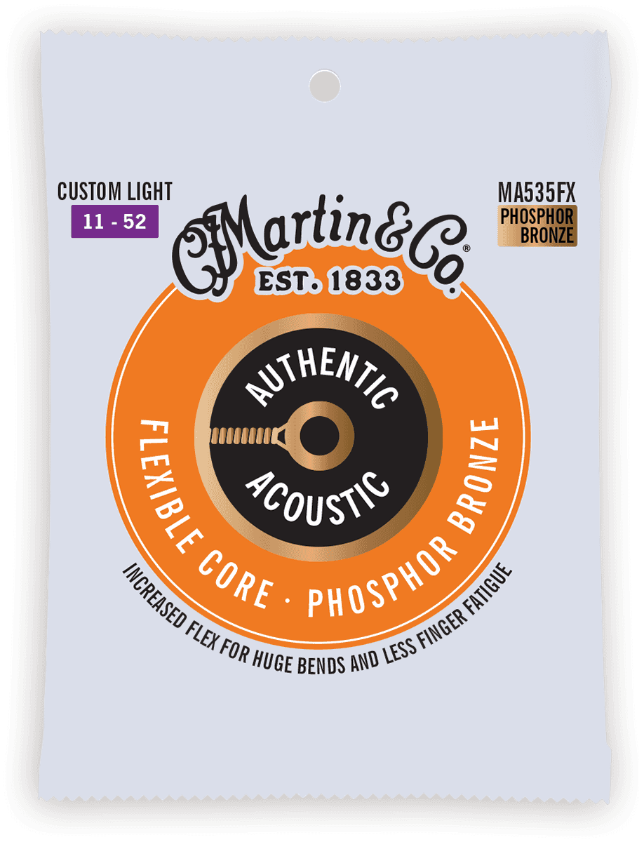 Martin MA535FX Flexible Core Custom Light | Cordes Guitare Acoustique 92/8 Phosphore Bronze 11-52