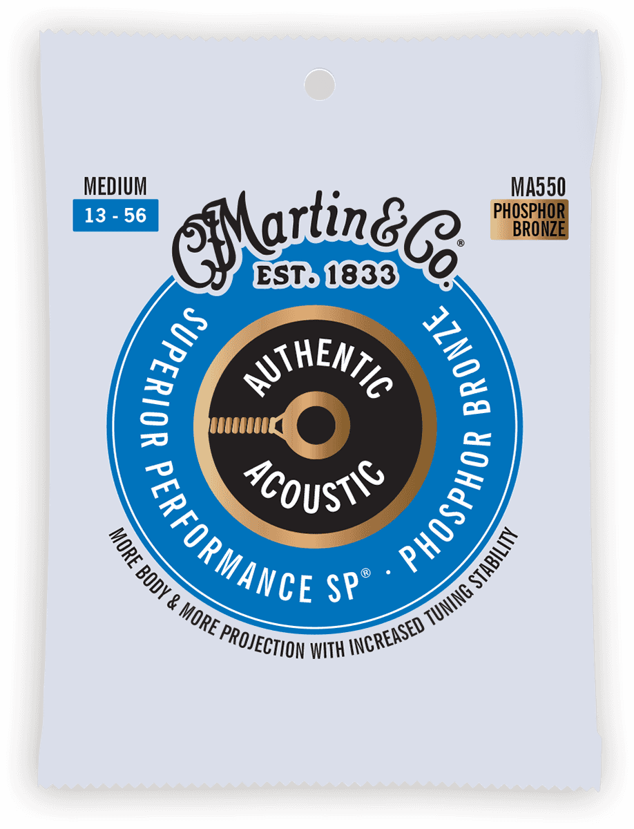 Martin MA550 Authentic Acoustic SP Medium | Cordes Guitare Folk Phosphore Bronze 92/8 13-56