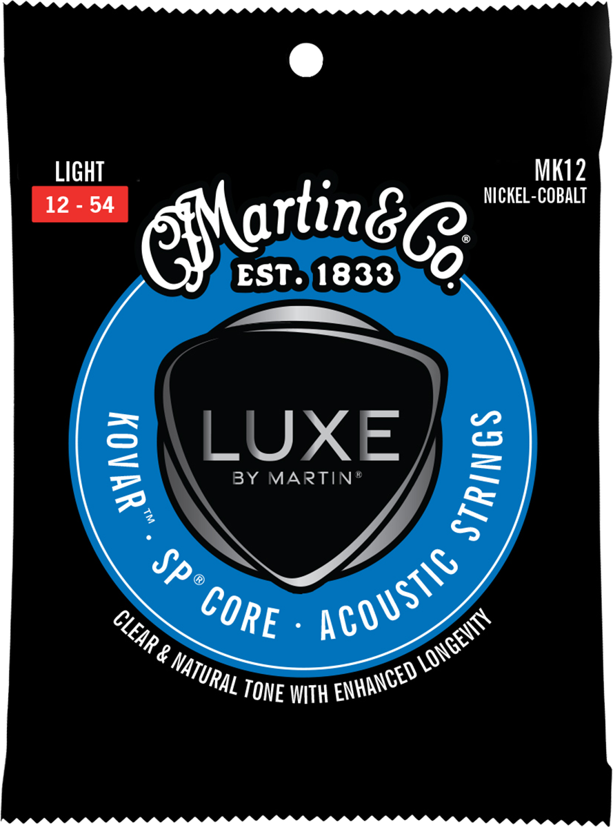 Cordes Guitare Acoustique Light Martin MK12 Kovar 12-54 | Jeu Complet Nickel-Cobalt Luxe