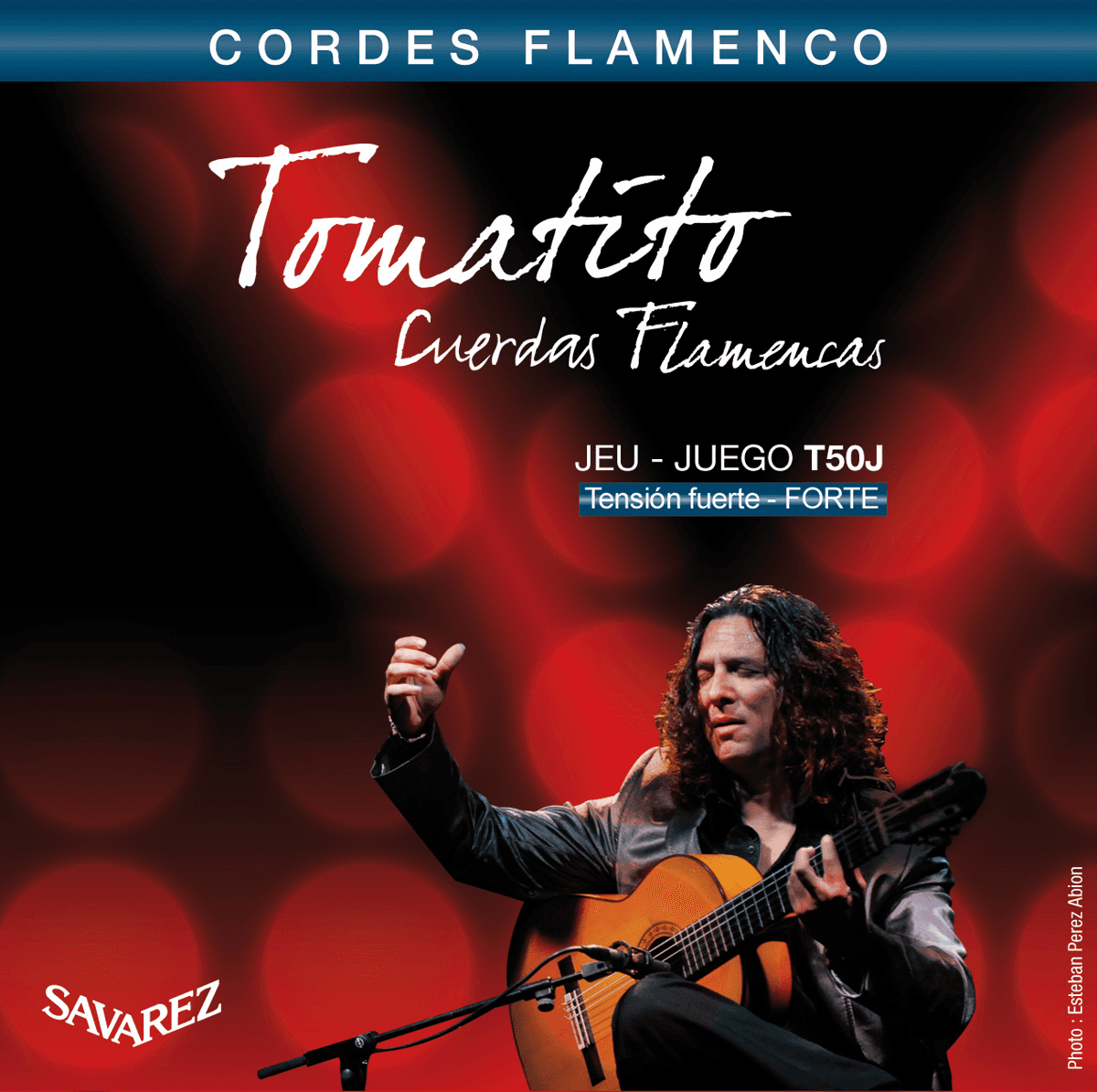 Savarez T50J Tomatito Bleu | Cordes Guitare Flamenco Tension Forte