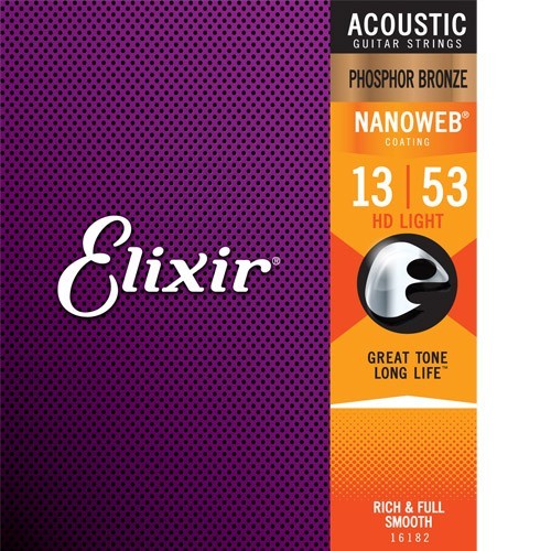 Elixir Nanoweb HD Light 13/53 – Cordes Acoustique (16182)
