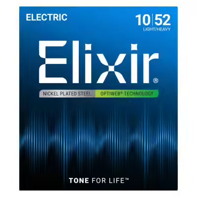 Elixir 19077 Optiweb Light Heavy | Cordes Guitare Électrique 10-52