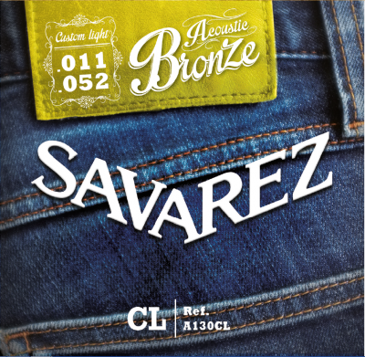 SAVAREZ A130CL JEU GUITARE  ACOUSTIC BRONZE CUSTOM LIGHT 11/52