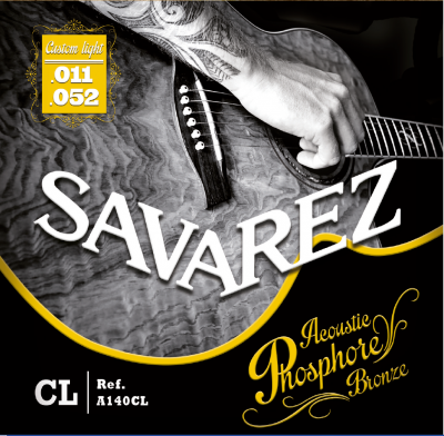 Savarez A140CL Phosphor Bronze 11-52 - Cordes Guitare Acoustique Folk | Custom Light