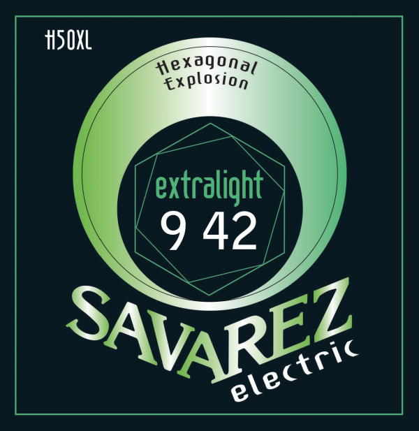 Savarez H50XL Hexagonal Explosion Extra Light | Cordes Guitare Électrique 9-42
