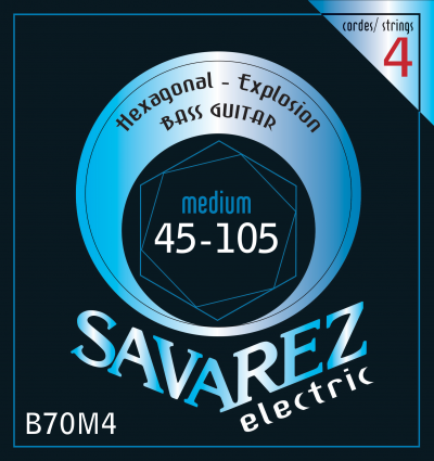 SAVAREZ B70M4 ELECTRIC BASS HEXAGONAL MEDIUM EXPLOSION 45/105