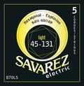 Savarez B70L5 Hexagonal Explosion Light | Cordes Basse 5 Cordes Nickel 45-131