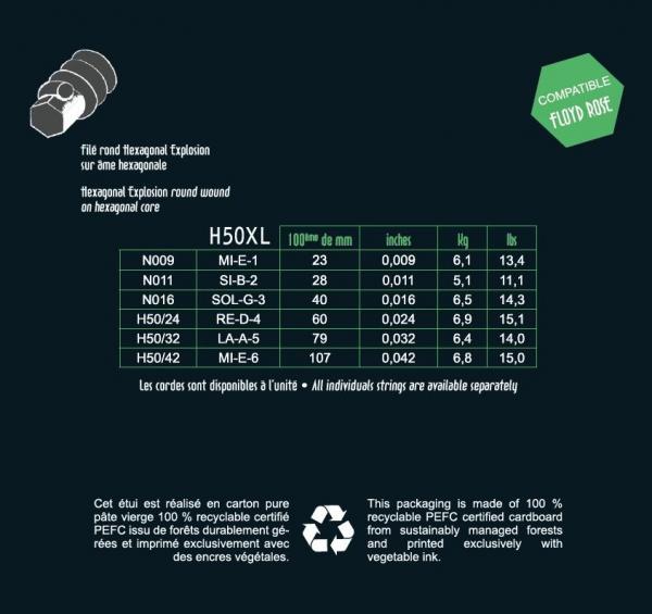 Savarez H50XL Hexagonal Explosion Extra Light | Cordes Guitare Électrique 9-42