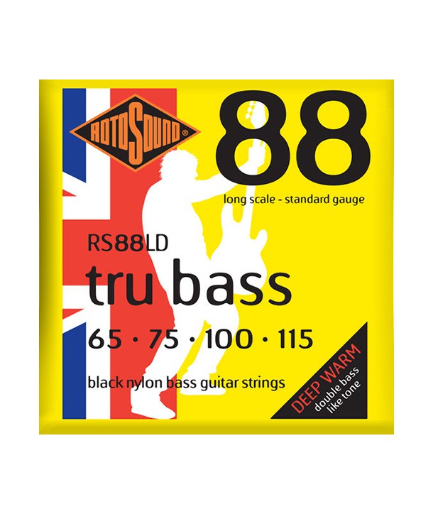 Rotosound RS88LD Tru Bass Black Nylon | Cordes Basse Tapewound 65-115
