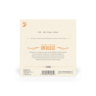 D'Addario EJ88B – Cordes ukulélé baryton Nyltech DGBE