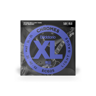 D'Addario ECG25 Chromes 12/52 – Cordes Électrique Filet Plat Flat Wound
