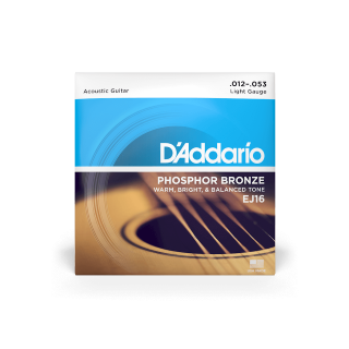 D'Addario EJ16 Phosphor Bronze 12-53 - Cordes Guitare Acoustique Folk | Tirant Light