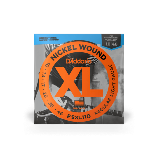 D'Addario ESXL110 10-46 – Cordes guitare électrique nickel double ball end Steinberger