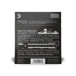 D'Addario ECB82 Chromes 50-105 – Cordes basse flatwound medium long scale