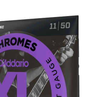 D'Addario ECG24 Chromes 11-50 – Cordes guitare électrique flatwound jazz light