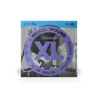 D'Addario EXL115 11/49 – Cordes Électrique Nickel Medium/Blues-Jazz Rock
