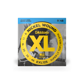 D'Addario EXL125 09-46 – Cordes guitare électrique nickel super light top / regular