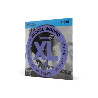D'Addario EXL115 11/49 – Cordes Électrique Nickel Medium/Blues-Jazz Rock