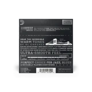 D'Addario ECG24 Chromes 11-50 – Cordes guitare électrique flatwound jazz light