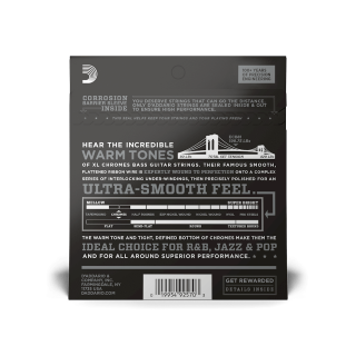D'Addario ECB81 Chromes 45/100 – Cordes Basse Filet Plat Long Scale